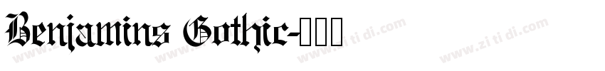 Benjamins Gothic字体转换